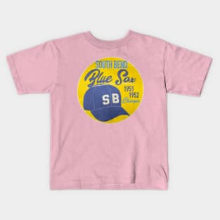 South Bend Blue Sox • AAGPBL Hat Kids T-Shirt